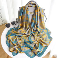 Fashion Silk Scarf Women Shawls Foulard Quality Soft Scarves Female Summer Luxury nd Beach Cover-ups Wraps Bandana2023