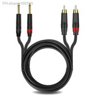 Dual 6.35 To Dual RCA Cable Audio Signal Balance Lines Large Mixer Wire For Microphones Power Amplifiers Mixers