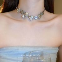 Vivienne Westwood NGBB Baroque Love Pearl Necklace Womens High-end Design Niche Flower Choker Necklace Hot Girl Neck Accessories