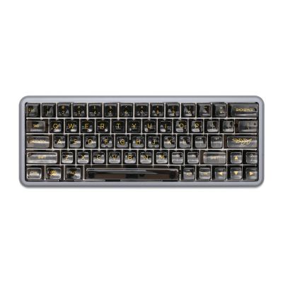 GKs MDA  Silk Screen Tech Keycap Set thick Transparent ABS for keyboard gh60 poker 87 tkl 104 ansi xd64 bm60 xd68 xd84 BM87 BM65 Basic Keyboards