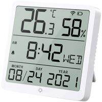 1 PCS Intelligent Temperature and Humidity Clock Temperature and Humidity Clock White