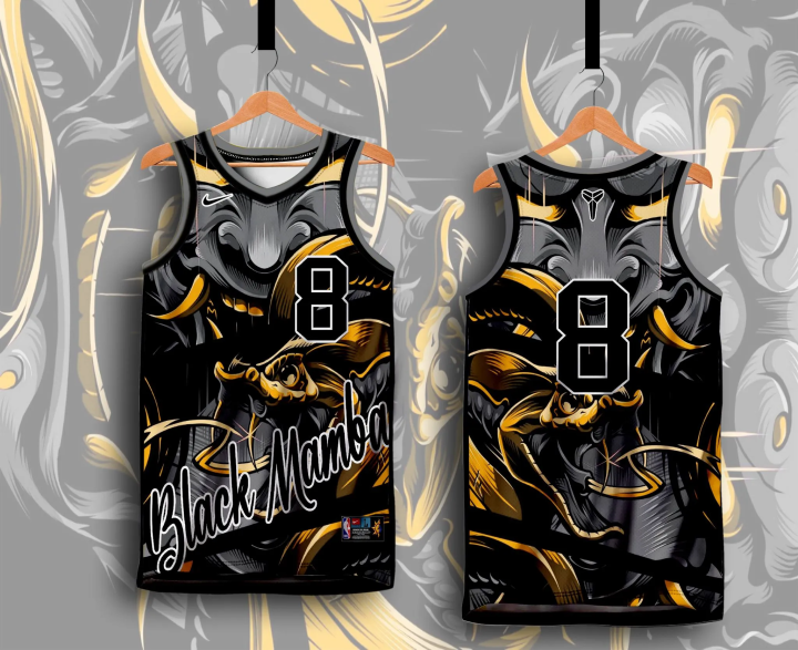 BASKETBALL BLACK MAMBA 2 JERSEY FREE CUSTOMIZE OF NAME AND NUMBER ONLY full sublimation high