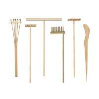 12X Mini Japanese Zen Garden Rake Bamboo Tool Set, Wooden Sandbox Sand Play Therapy Toy Kit