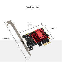 [COD] การ์ดเครือข่าย PCI-E Gigabit สำหรับเดสก์ท็อป, อะแดปเตอร์ PCI Express Ethernet, RJ-45 LAN, 2.5Gbps, ชิป RTL8125B