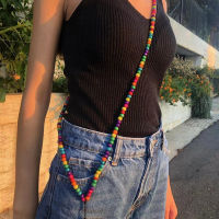 Strap Phone Anti-lost DIY For Mobile Women Accessories Halter Acrylic Bead Colorful