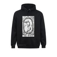 Men The World Tarot Card Major Arcana Fortune Telling Occult 2021 Cotton Clothes Casual Hoodie Size XS-4XL