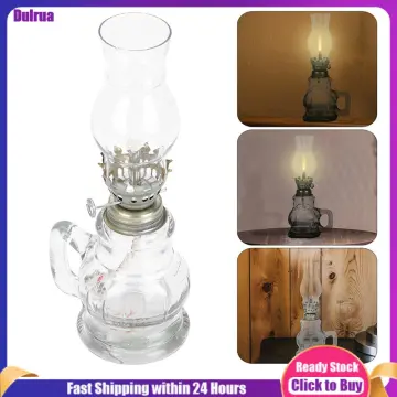 Large Glass Kerosene Oil Lamp Lantern Vintage Four-Claw Oil Lamps