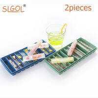 New strip shaped silicone ice mold 10 long strip  biscuit molds Ice cream trays blue 2-piece