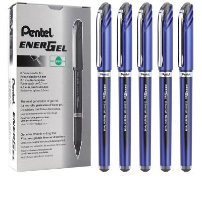 6 Pcs Pentel Energel Liquid Gel Ink Pen-Quick Dry- Needle Point-0.5 Mm