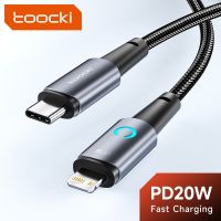 Toocki USB Type C สายสำหรับ iPhone 11 12 13 Pro Max Mini Pro Xr X 8 iPad MacBook PD 20W ชาร์จ USB เร็ว USB C ถึงสายเคเบิลหลอดไฟ