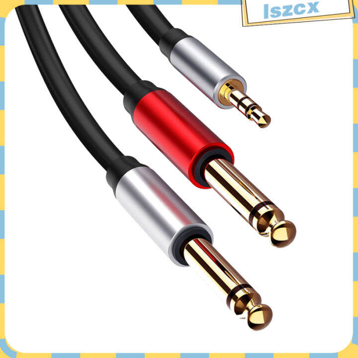 18-inch-trs-stereo-to-dual-14-inch-ts-mono-y-splitter-cable-3-5mm-male-to-2x-6-35mm-male-jack-breakout-cable-cords-5-9ft