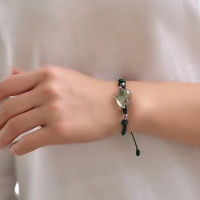 Wholesale Green Ghost Stone Bracelet Hand Waved Round Beads With Big Head Fox Bracelets Lucky for Women Girl Fashion Jewelry