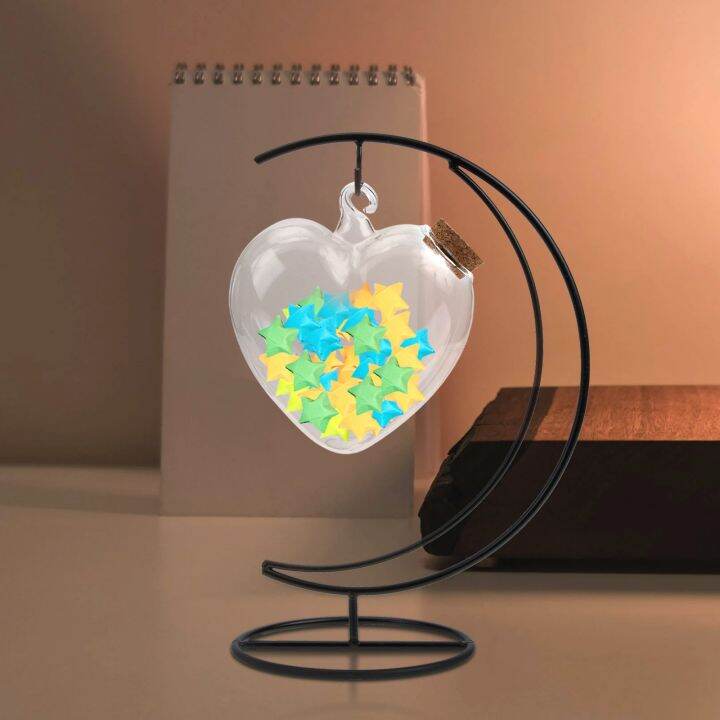 terrarium-bottle-stand-heart-container-hanging-ornament-lid-display-origami-star-jars-landscape-shaped-pothook-iron-air-bottles