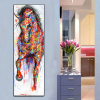 DDHH Wall Art Canvas Painting Running Horse Wall Picture Poster Prints Animal Painting Home Decor No Frame