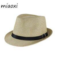 【YF】 Miaoxi New Fashion Adult Men Sun Hat Summer Unisex Solid Casual Straw Cap Vacation Women Hats Bonnet SN-007