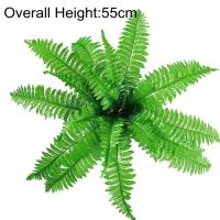 Simulation Fern Grass Plants Artificial Green Large Long Persian Leaves Flower Wall Hanging Plants Home Wedding Shop Decoration