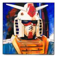 รูปภาพ Gundam กันดั้ม รูปภาพ​ติด​ผนัง​ pop art พร้อมกรอบและที่แขวน การ์ตูน cartoon อนิเมชั่น กรอบรูป แต่งบ้าน