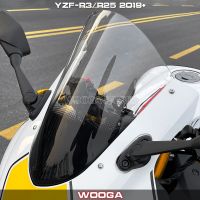 ชุดกระจกบังลม R3สูงสำหรับ YZF-R3ยามาฮ่ารุ่น YZF 2019 2020 2021 2022กระจกบังลมสปอร์ตทัวร์ริ่งสองชั้น