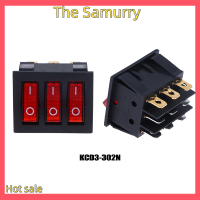 Samurry ✨Hot Sale✨ Car สวิทช์โยก KCD3ไฟสีแดงสวิตช์สีดำ3ทาง9ขา2ตำแหน่งเปิด ปิด16A เปิด 20A 250 125V AC สวิตช์ไฟสามตัว