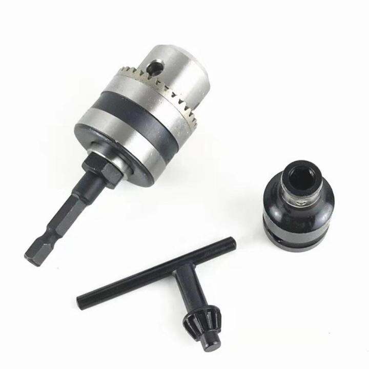 Electric Drill Chuck Adapter Converter 3/8 Drill Chuck with 1/4 Quick