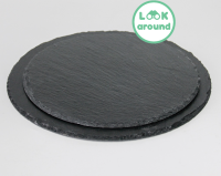 หินรองอเนกประสงค์ ทรงกลม	Round Slate Platters คุณภาพดี Look Around