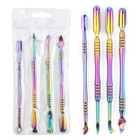 4Pcs Double-Ended สแตนเลส Cuticle Pusher Dead Skin Push Remover สำหรับ Pedicure Manicure Nail Art Cleaner Care Tool