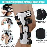 NEENCA Unloader ROM รั้งเข่า,เครื่องทำให้เคลื่อนที่แบบบานพับสำหรับ ACL, MCL, PCL Injury - Orthosis Stabilizer สำหรับผู้หญิงและผู้ชายปรับการกู้คืนสนับสนุนสำหรับการรักษากระดูก,โพสต์ Op,วงเดือนฉีกขาด,โรคข้ออักเสบ