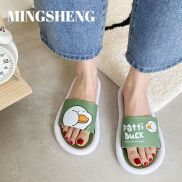 MINGSHENG dép làm mát mùa hè nữ và nam đơn giản nữ đế dày chống trượt dép
