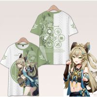 XL Genshin Impact Kirara Tshirt Kid Adult Anime Unisex Tee Cosplay 3D Shirt Women Men Short Sleeve Top Casual Plus Size LX