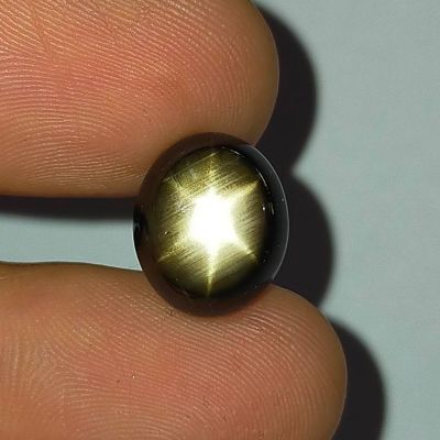พลอย แบล็ค สตาร์ แซฟไฟร์ ดิบ ธรรมชาติ แท้ ( Unheated Natural Black Star Sapphire ) หนัก 9.91 กะรัต