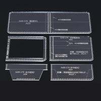 5pcs Acrylic Template Acrylic Template Coin Purse Transparent Durable Precision Cutting Tool 10.5 X 8 X 1.5cm