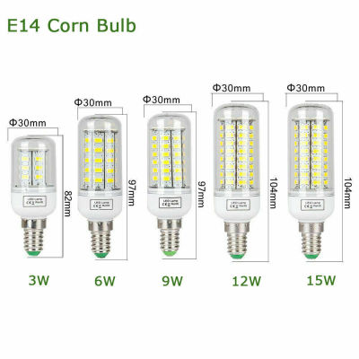 10X 15W LED Corn Light Bulbs E14 E27 B22 G9 GU10 3W 6W 9W 12W 5730 SMD Bright Cool Warm White Lamp 230V 110V Home Office Ampoule