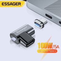 Essager 100W USB Type C To Type-C Magnetic Adapter USB-C Female Male Magnet Connector For Macbook Pro Air Laptop Phone Converter