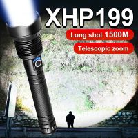 Most Powerful LED Flashlights XHP199 High Power Torch Light XHP90 USB Rechargeable Flashlight 18650 Outdoor Camping Lamp Lantern Rechargeable  Flashli