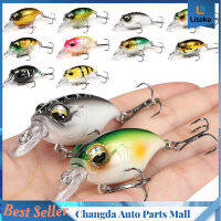 เหยื่อล่อปลาเหยื่อปลอม Crankbait ลอย38มม./8กรัมพร้อมเหยื่อปลอมตะขอแหลมยาวสำหรับปลาคาร์พ