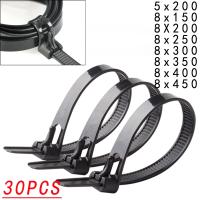 30PCS reusable self-locking plastic nylon cable ties fixed nylon cable ties and detachable zipper cable ties binding straps