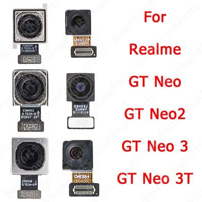 กล้องมองหลังเซลฟี่ด้านหน้าใหญ่ด้านหลังโมดูลกล้องของแท้สำหรับ Realme GT Neo 3 3 3T 2 Neo2อะไหล่ทดแทน