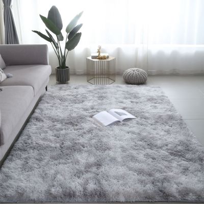 Furry Carpet Floor Mat Foot Rug Fur Pink Red Black Coffee Table Bedroom Living Room Decoration Bed Chair Washable Home Mats Rugs