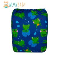 ALVABABY Washable Pocket Diaper Reusable Modern Cloth Nappy For Babies 3-15Kg With 1Pc Insert