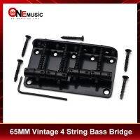 10 Sets Vintage 4 String Bass Bridge Length-65mm Bass Fixed Bridge Saddle Top Load Black Chrome Color