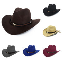 Cheep British Fedora หมวกผู้ชาย Wome เข็มขัดสีดำผ้าขนสัตว์ฤดูหนาว Felt หมวกแฟชั่นหมวกแจ๊สขายส่งใหม่2021