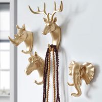 Animal Shape Hooks Wall Mounted Hook Creative Key Holder Hooks Clothes Coat Hanger For Bedroom Living Room Picture Hangers Hooks