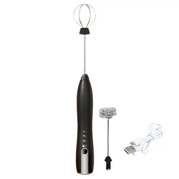 Cheap Electric Milk Frother High-Speed Motor One-key Start Handheld Egg Blender  Coffee Mixer Wand Kitchen