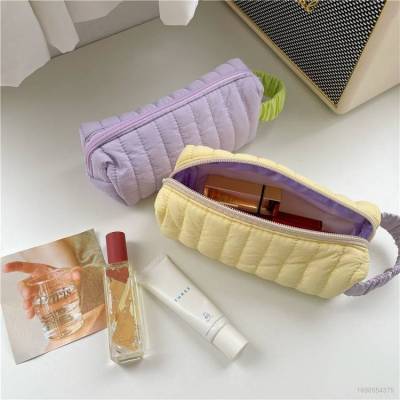 Creative Solid color pencil case Simplicity stationery box large capacity student stationery cosmetics storage bag