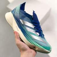 【8 สี))ใหม่ΑDIDΑS ORIGINALS Adizero Adios Pro 3 ผู้ชายรองเท้าวิ่งมาราธอนการแข่งขันคาร์บอนบอร์ดรองเท้าฝึกอบรมรองเท้ากีฬาเดินรองเท้าวิ่งออกกำลังกายสีฟ้า