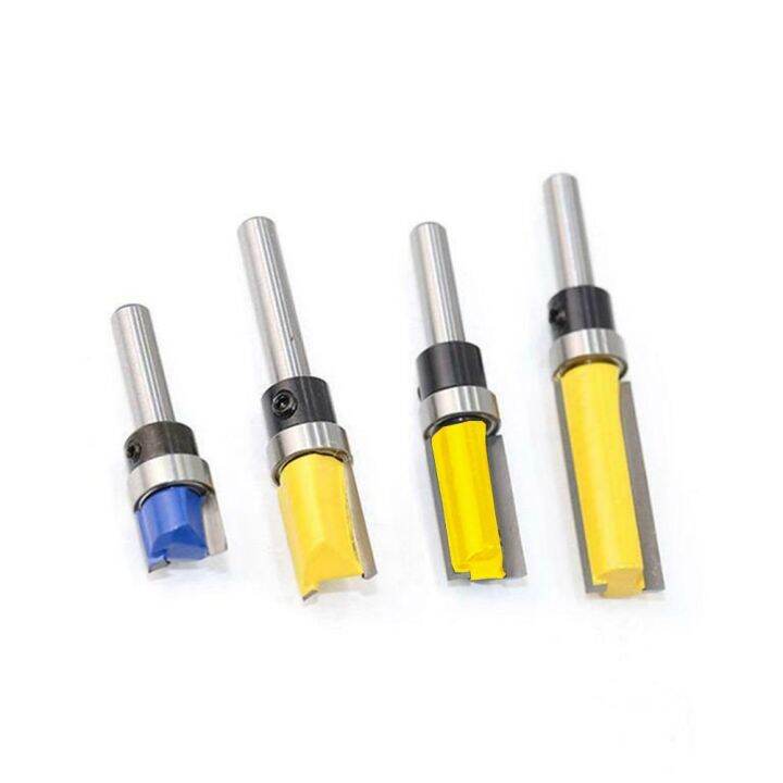 Toolstar Alat Sarang 4 Buah Router Bit Template Cutter 1/4 Shank Lurus