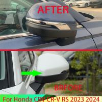 สำหรับ Honda CRV CR-V RS 2023 2024กระจกข้างโครเมี่ยม ABS มุมมองด้านหลังปีกฝาครอบมีดแต่งขอบ