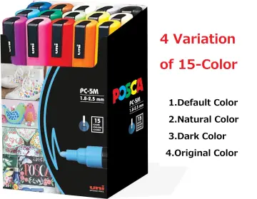 Uni-posca Japan Paint Marker Pen, Medium Point, Set of 15 Color