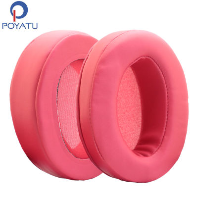 POYATU Headphone Cushion Cover For Audio-Technica BPHS1 ATH-WS99BT ATH-MSR7BK SonicPro Headphone Earpads Cover Pillow Pads Red