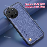 Realme 11 4G 2023เคสแม่เหล็กกันกระแทกสำหรับ Realme 11 NFC Pro Plus Realme11 11Pro 5G 4G 2023 Matte PC แข็งเคสกันกระแทกปิดหลังหรูหราฝาปิดโทรศัพท์หนังผิวธรรมดา